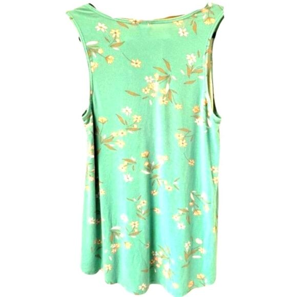 Torrid Teal Floral Jersey Tank. - Picture 5 of 13